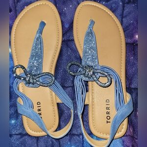 Torrid blue sparkly sandals